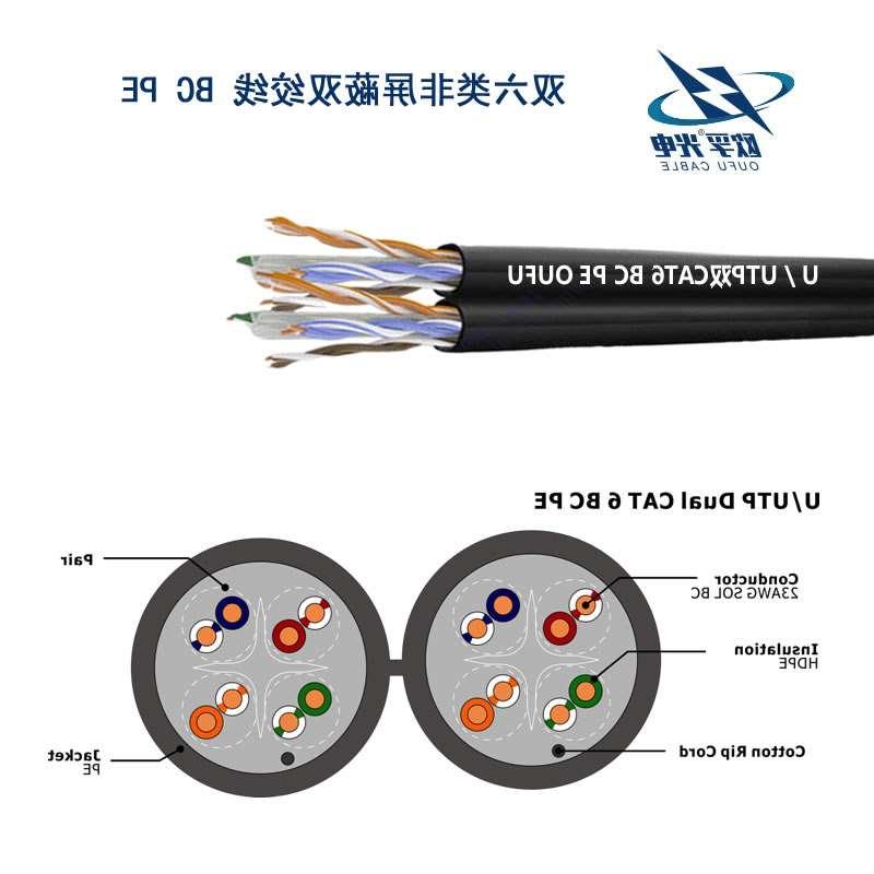 湖南U/UTP6类双4对非屏蔽室外电缆(23AWG)