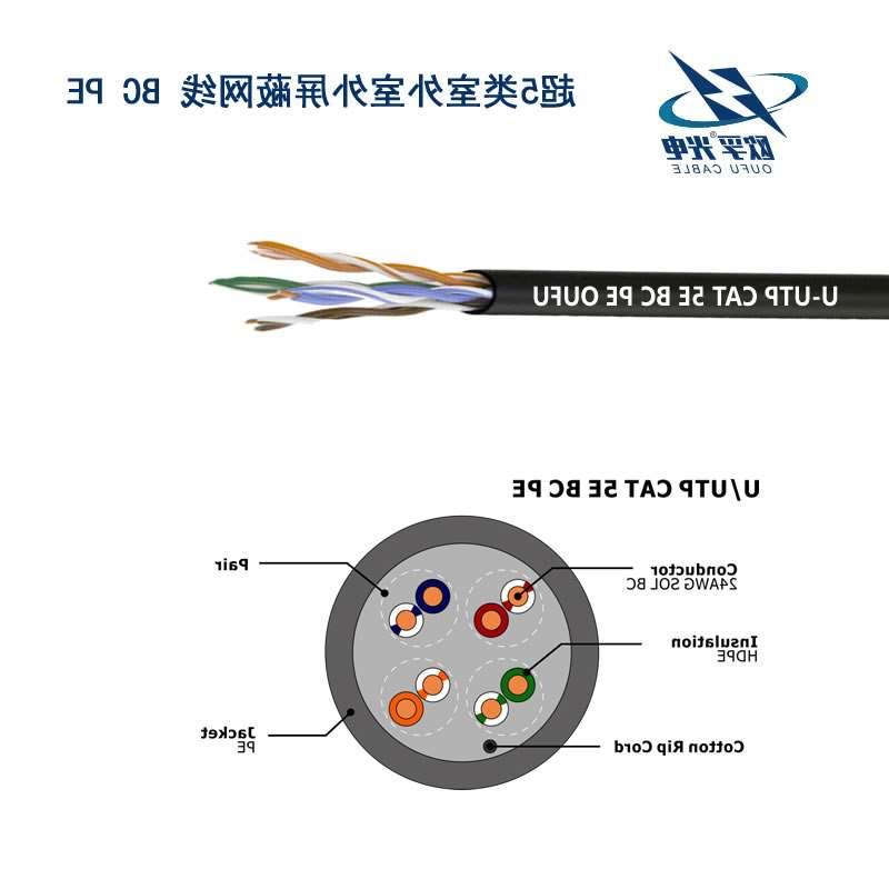渝中区U/UTP超5类4对非屏蔽室外电缆(23AWG)